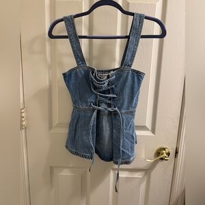 Billabong Coastline Denim Corset Top